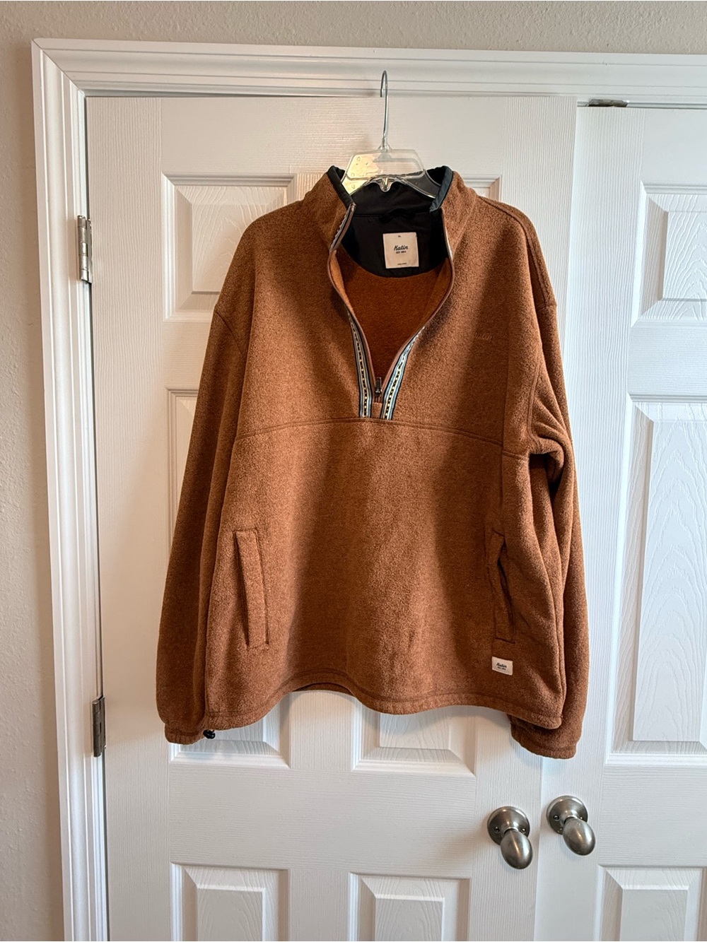 Katin Men's Zip-Up Fleece Sweater - Brown